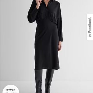 Half Button Up Midi Portofino Shirt Dress. Size Small. NWT